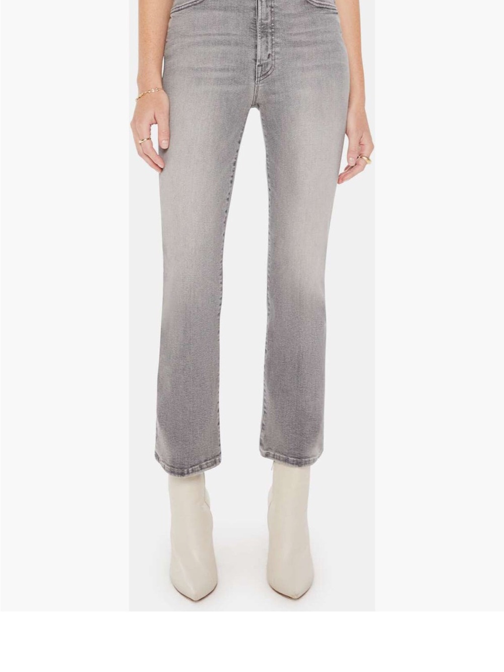 Mother Denim High-Rise Gray Bootcut Women's Jeans (Northern Lights)